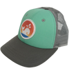 Island Smilin' Spout The Whale Trucker Hat Green & Gray