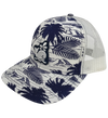 Island Smilin' Spout the Whale Tropical Trucker Hat - Navy