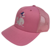 Island Smilin' Spout the Martini Whale Embroidered Trucker Hat - Pink